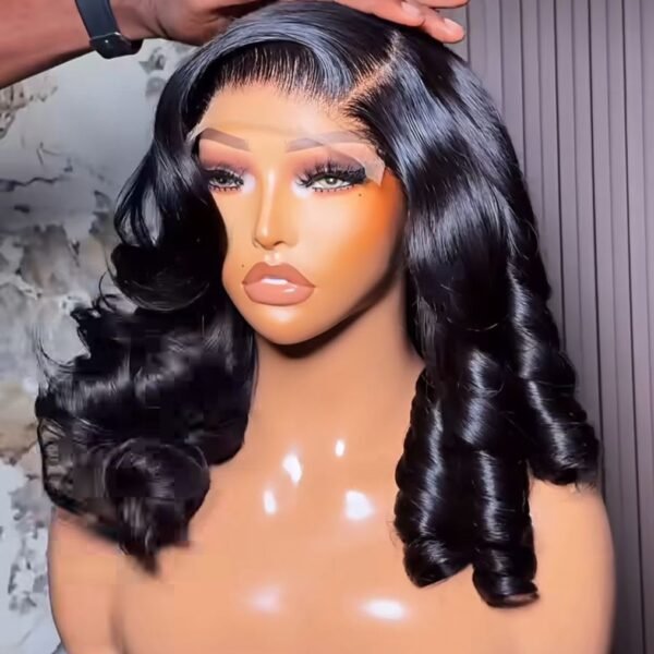 Luxury 5x5 HD Loose Bounce Wig 18" - Natural Black